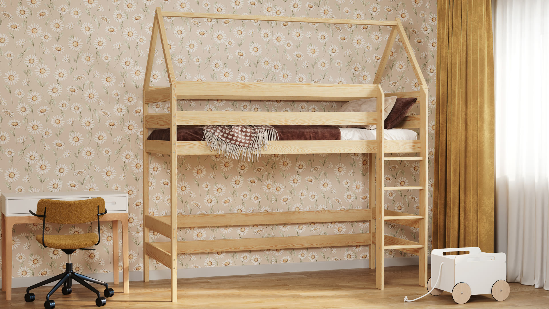 antresola w wysokim pokoju dziecka